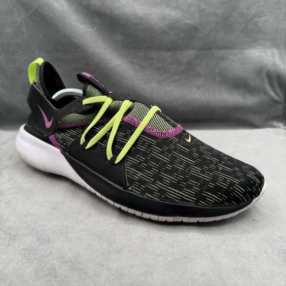 Nike Other - Nike Flex Contact 3 Men’s Running Shoes Size 12 Black Volt Glow Lightweight